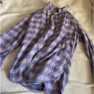 J crew red, Blue, and grey small flannel